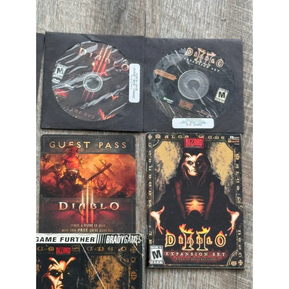 Diablo‎ PC Mixed Game Lot Blizzard Strategy Guides Expansion Lord of Destruction